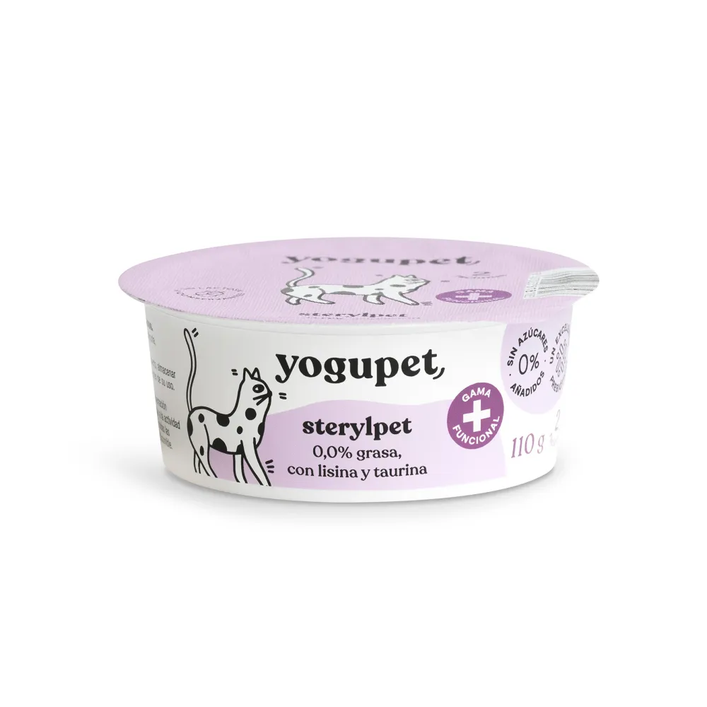 Yogur gato Sterylpet 0,0% grasa con lisina y taurina 110g