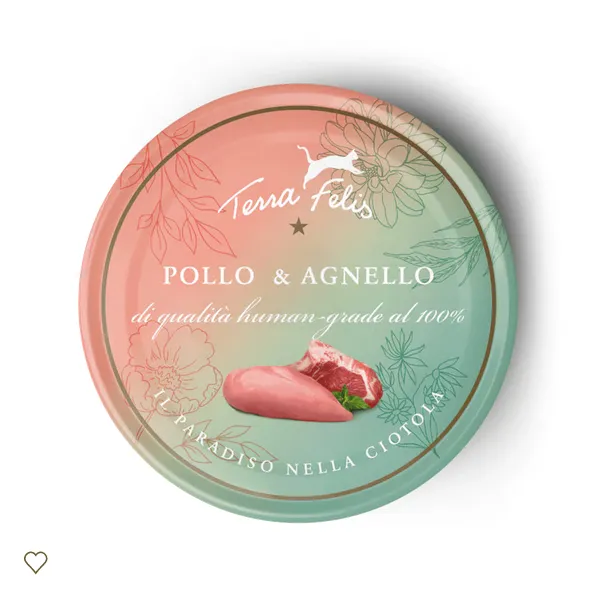 Menú gato de pollo y cordero 80g