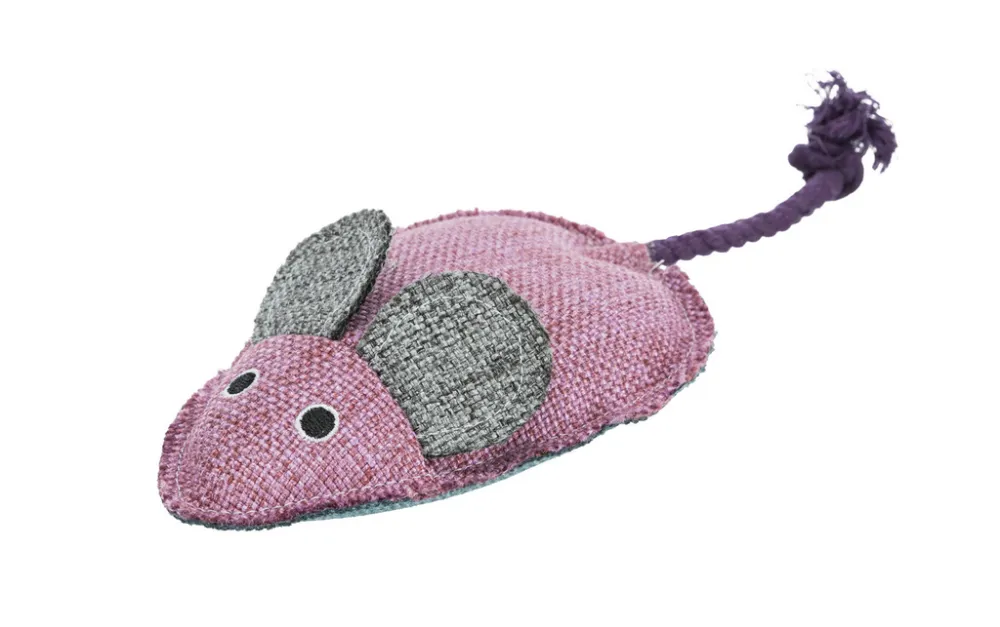 Ratón con cuerda para gatos 15cm