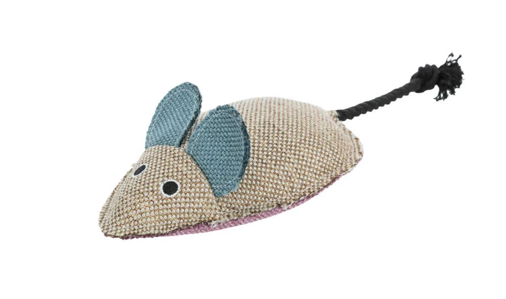 Ratón con cuerda para gatos 15cm