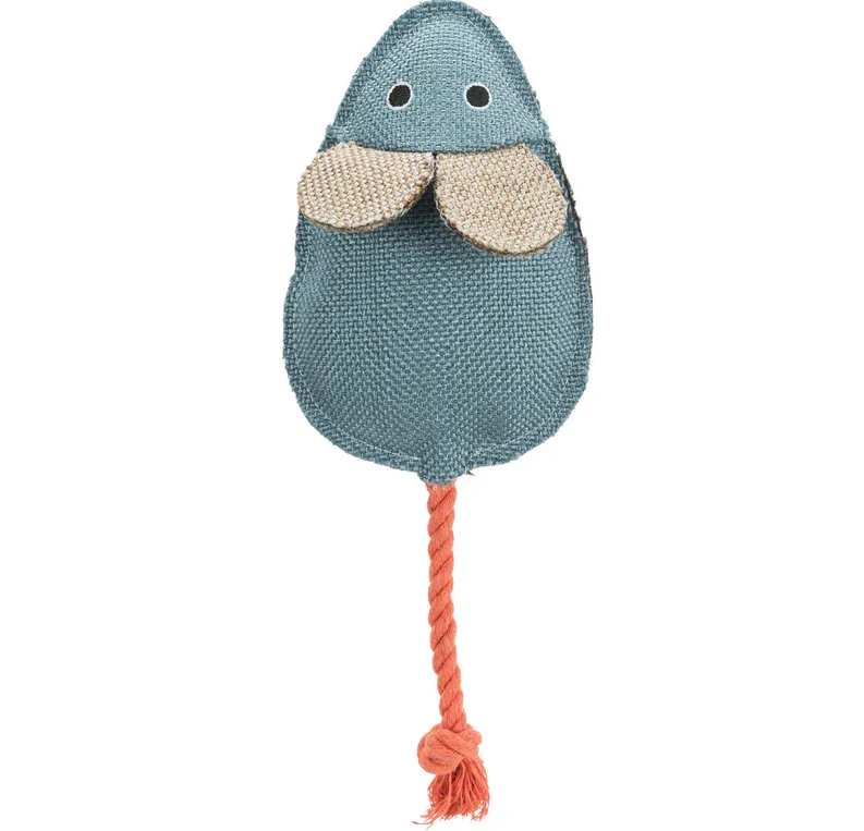 Ratón con cuerda para gatos 15cm