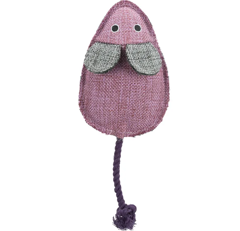 Ratón con cuerda para gatos 15cm