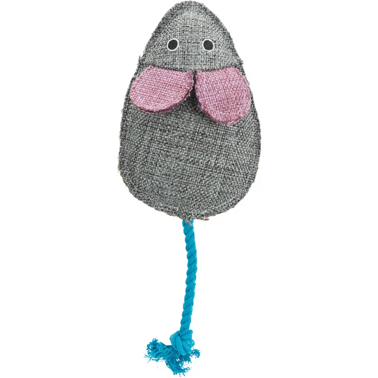 Ratón con cuerda para gatos 15cm