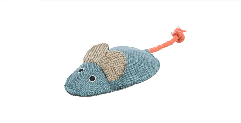 Ratón con cuerda para gatos 15cm