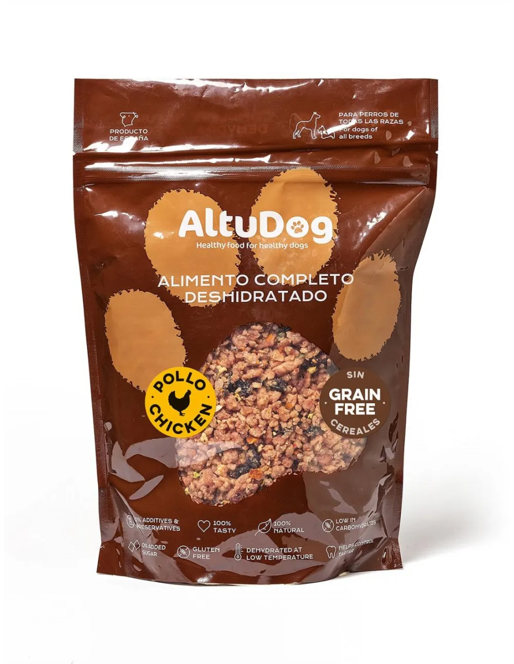 Menú natural deshidratado POLLO SIN CEREALES adulto 1Kg