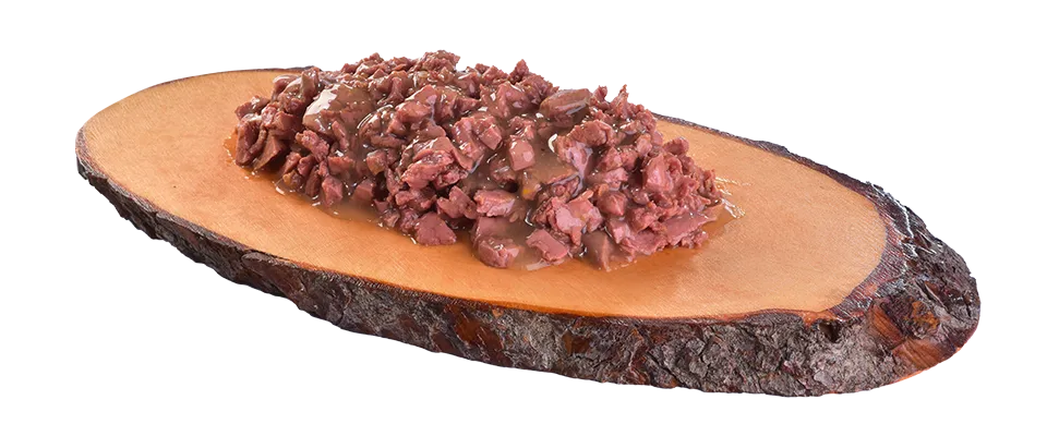 Menú gato de pollo y faisán con hojas de frambuesas 85g