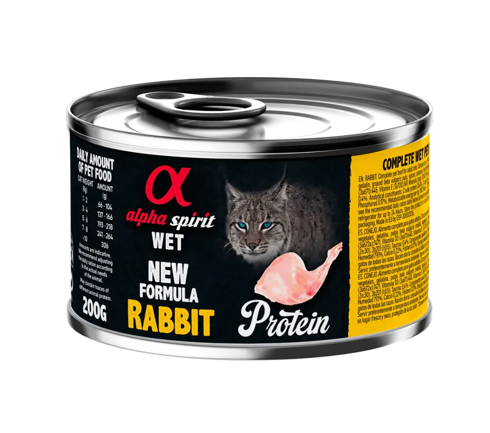 Menú gato pollo y conejo protein 200g