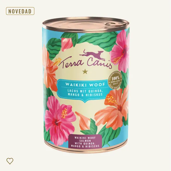 FLOWERS Waikiki woof: Salmón con quinoa, mango e hibisco 400g 