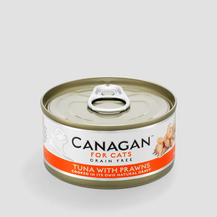 Menú gato de atún y gambas 75g
