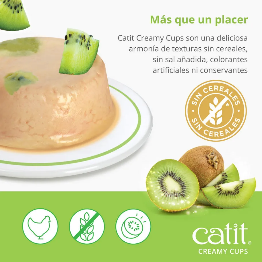 Creamy cups mousse pollo y kiwi